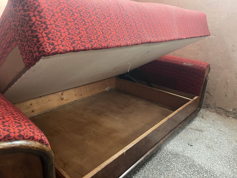 Wypoczynek kanapa leżanka z szafeczką vintage prl 2szt