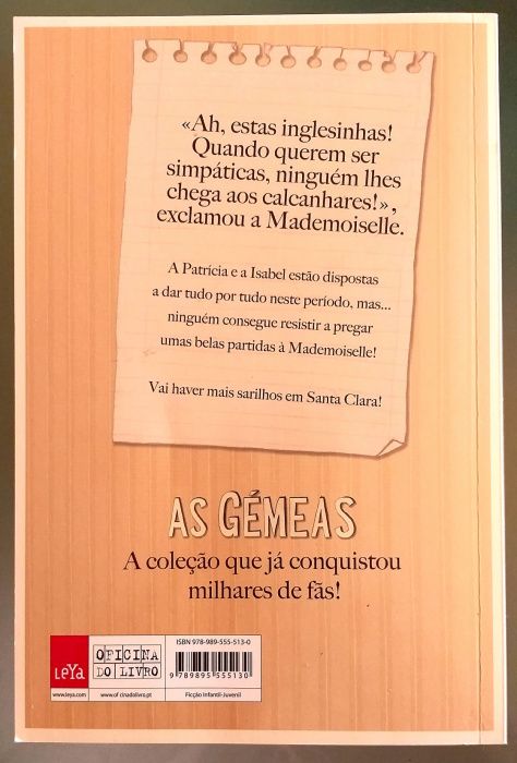 Livro "As Gêmeas" voltam ao Colégio NOVO