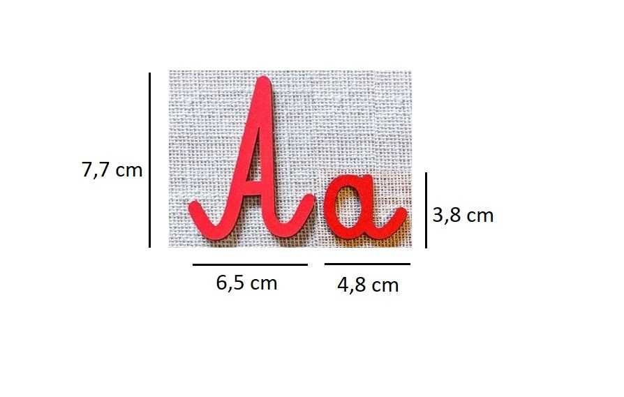 Ruchomy alfabet 102 szt liter z drewnianym pudełkiem Montessori
