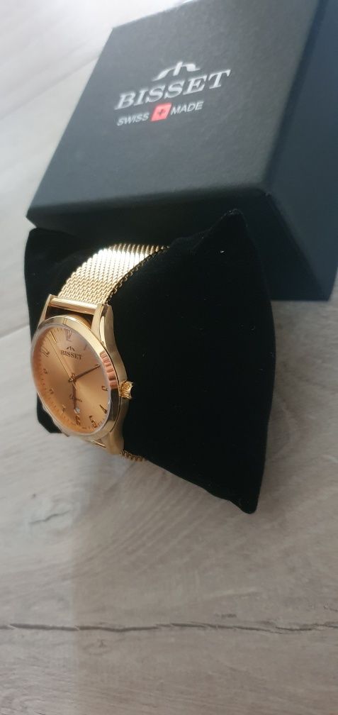 Zegarek bisset bsce61 zloty meski unisex