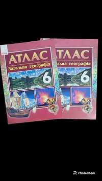 Продам нові атласи з географії за 6клас