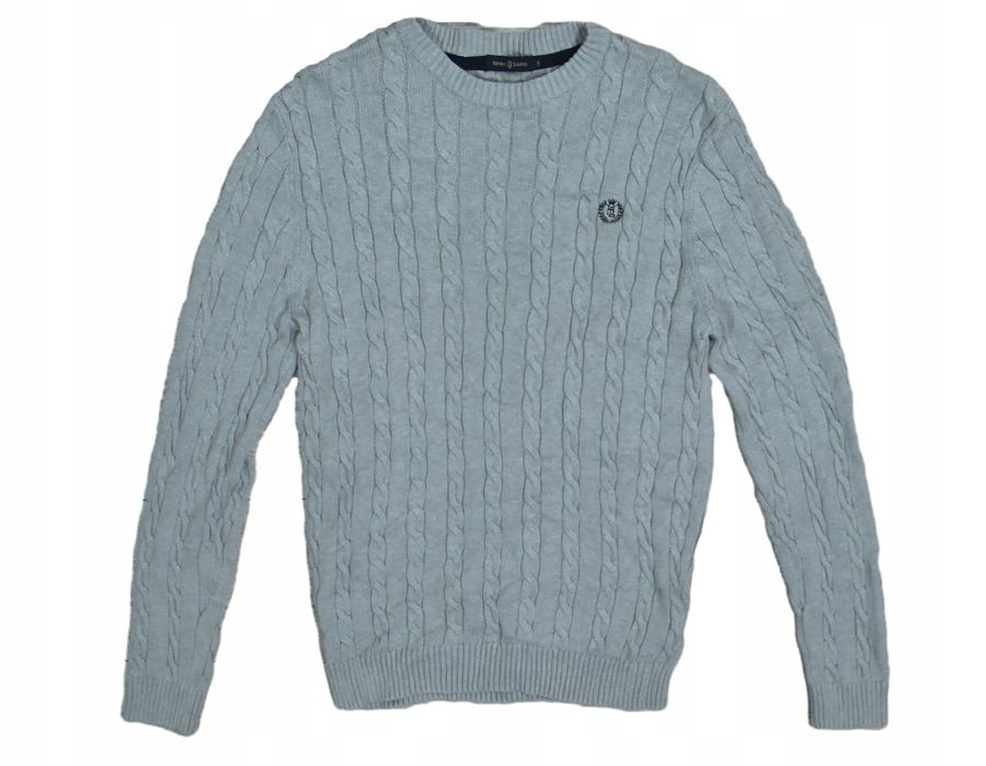 Henri Lloyd Bawełniany Sweter Męski Z Warkoczowym Splotem Xxl