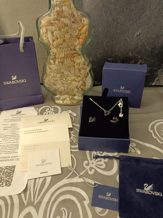 Conjunto Swarovski cisne