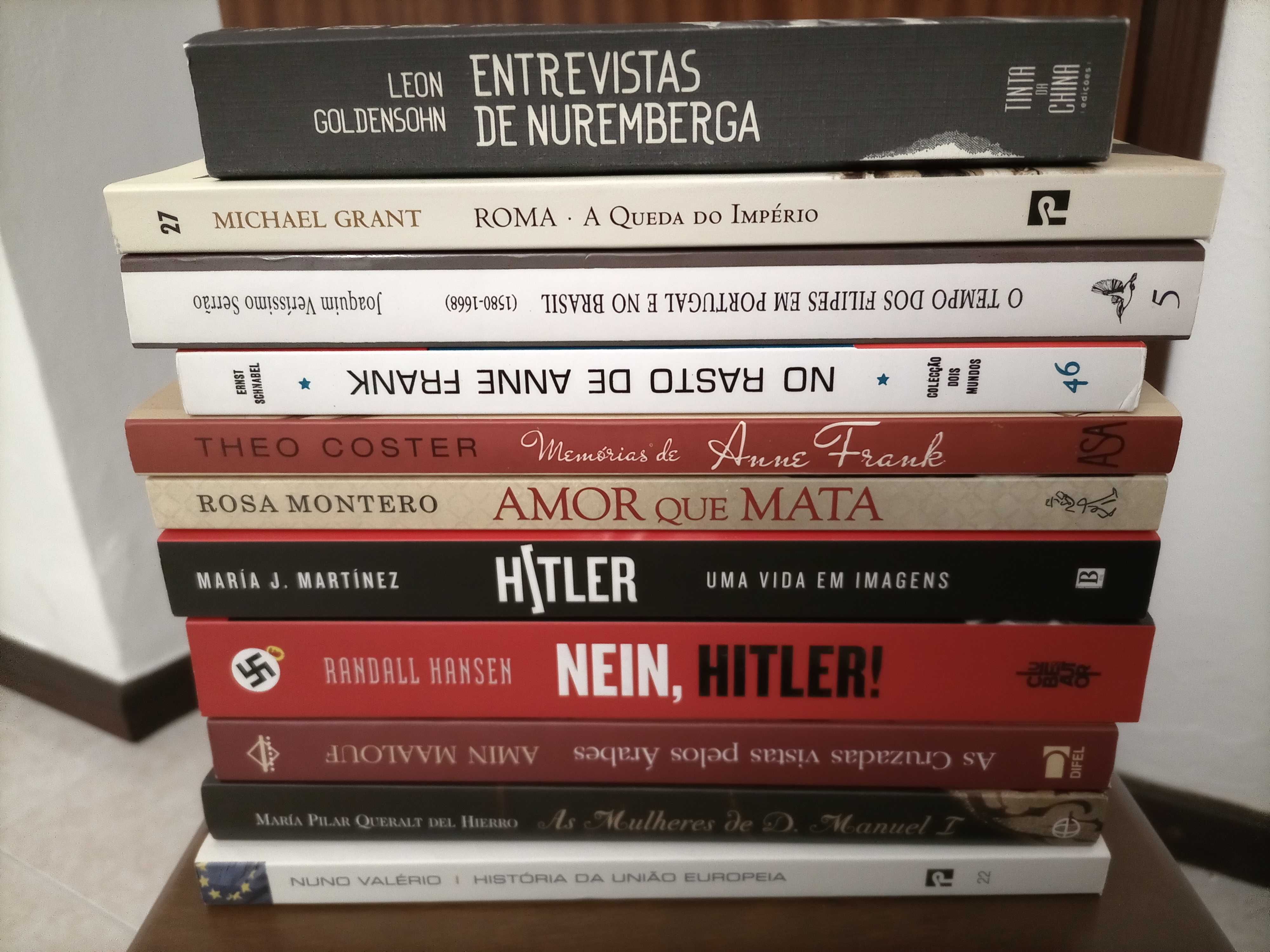 Livros de História - excelente estado, vários preços, portes incluídos