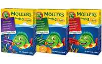 Mollers Omega-3 рыбки с 3 лет малина, цитрусовый 36шт омега 3