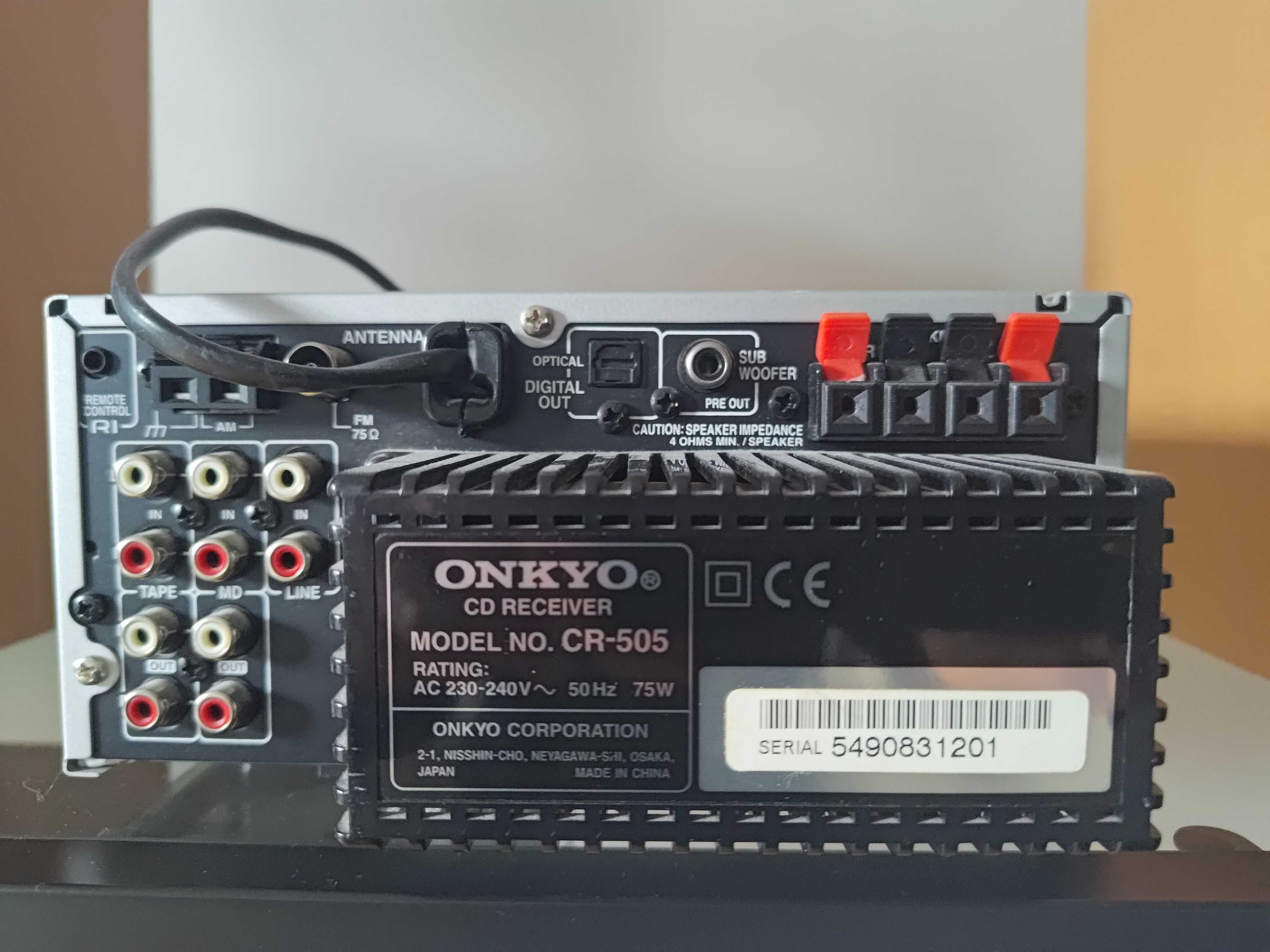 Amplituner Onkyo CR-505 + kolumny Onkyo D-S7GX