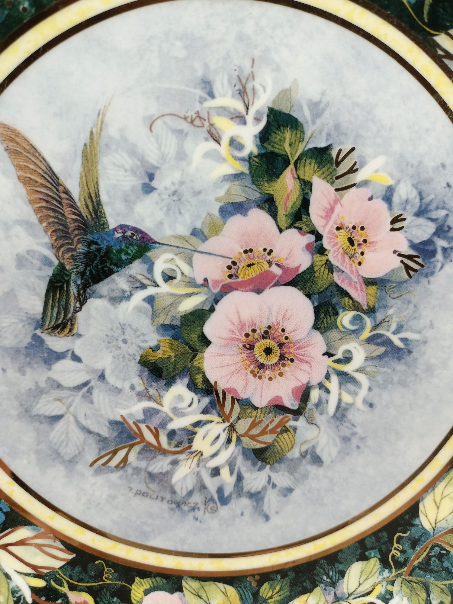 Talerz kolekcja dekoracyjny kolibry Royal Doulton Politowicz