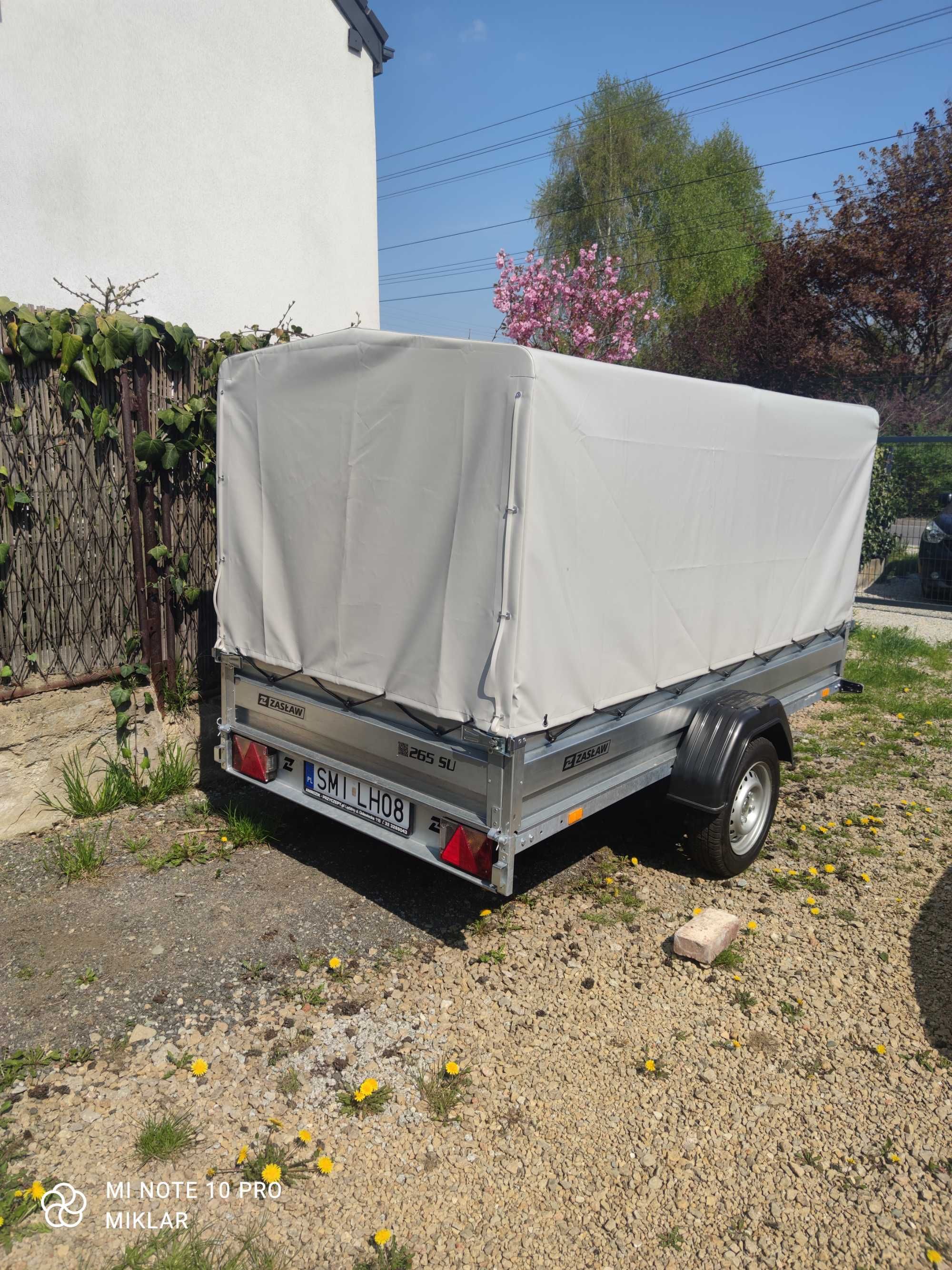 Wynajem przyczep Zasław 265su DMC 750kg