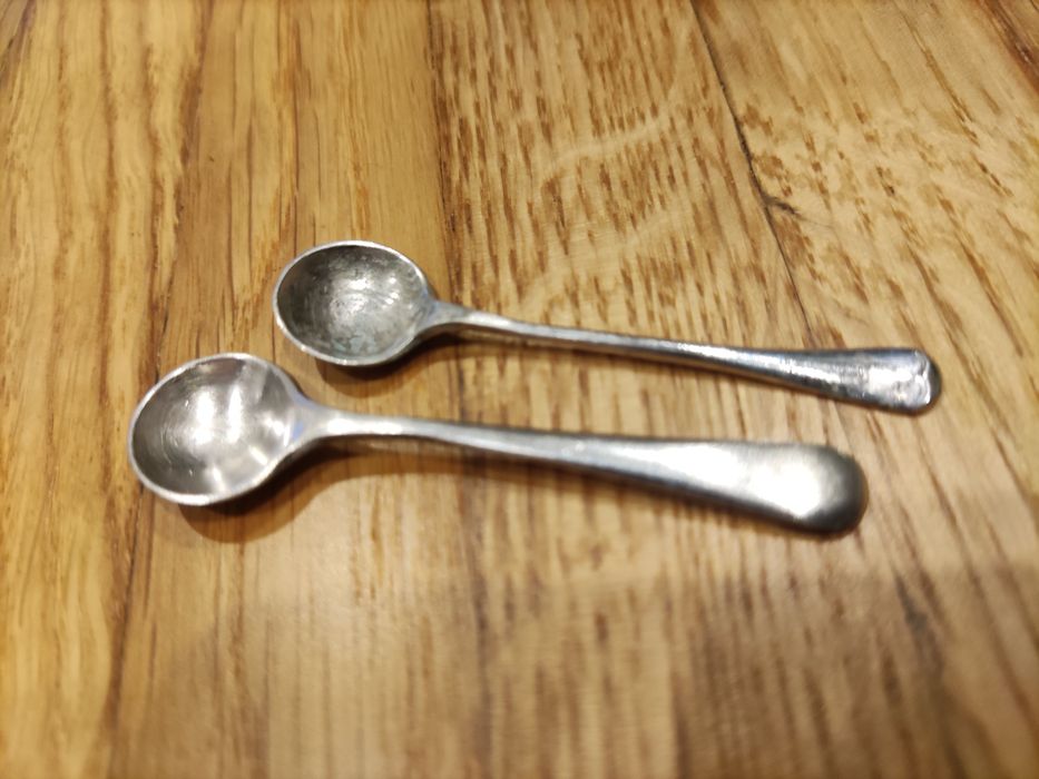 Łyżeczka łyżeczki srebrne do soli pieprzu srebro 925