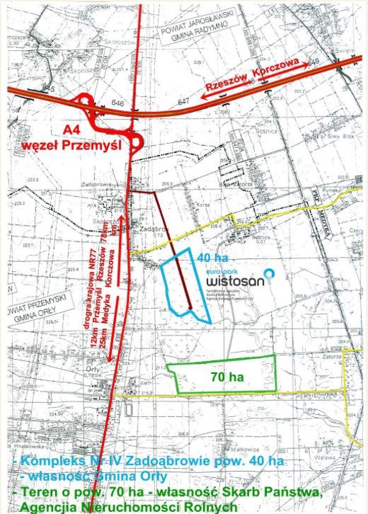 Działka Nr 289/14 w Zadąbrowiu, gmina Orły Teren inwestycyjny Przemyśl
