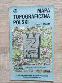 Mapa Topograficzna Polski - Chojnice