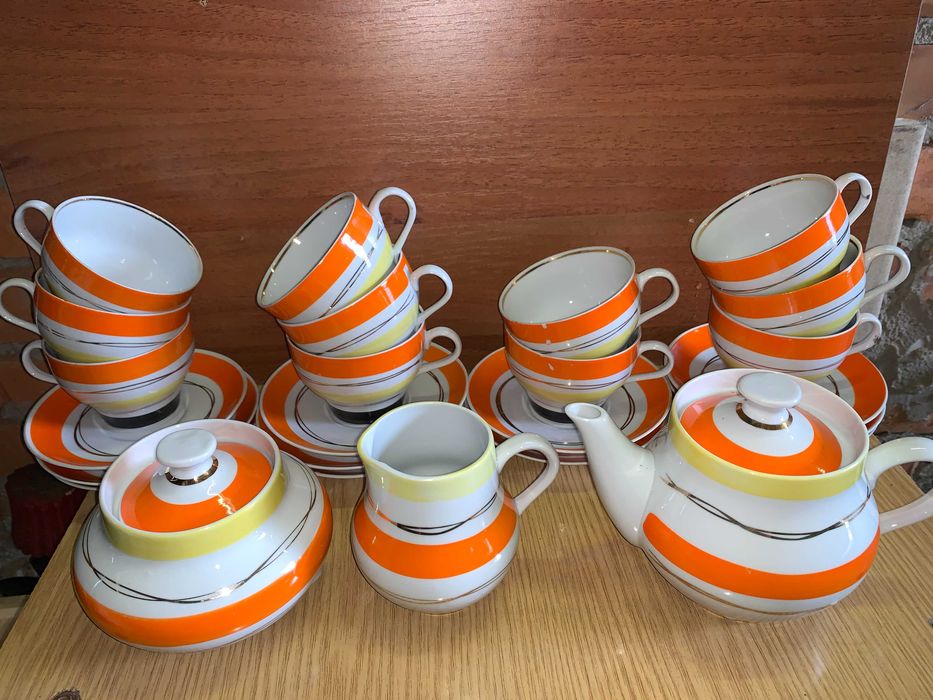 Сервиз Радиоволны Барановка 11 персон посуда чашка сахарница молочник