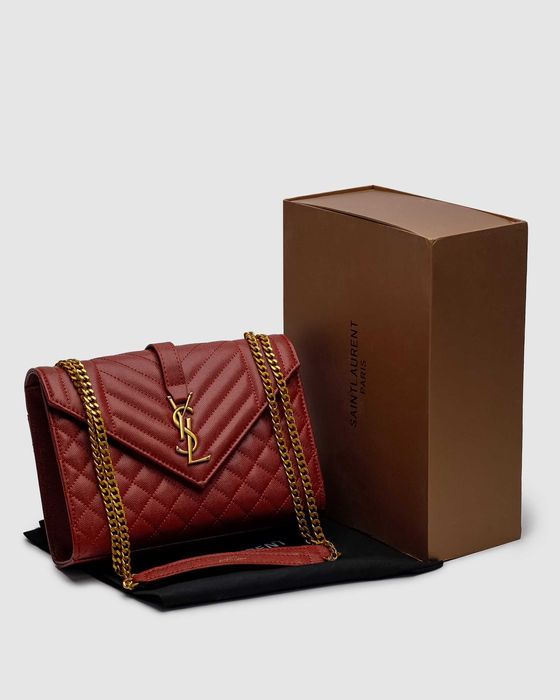 Жіноча Сумка Saint Laurent Envelope Medium In Quilted (Без Предоплати)