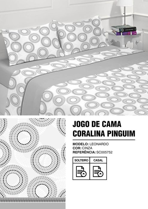 Lençóis coralina casal capa 160x2m