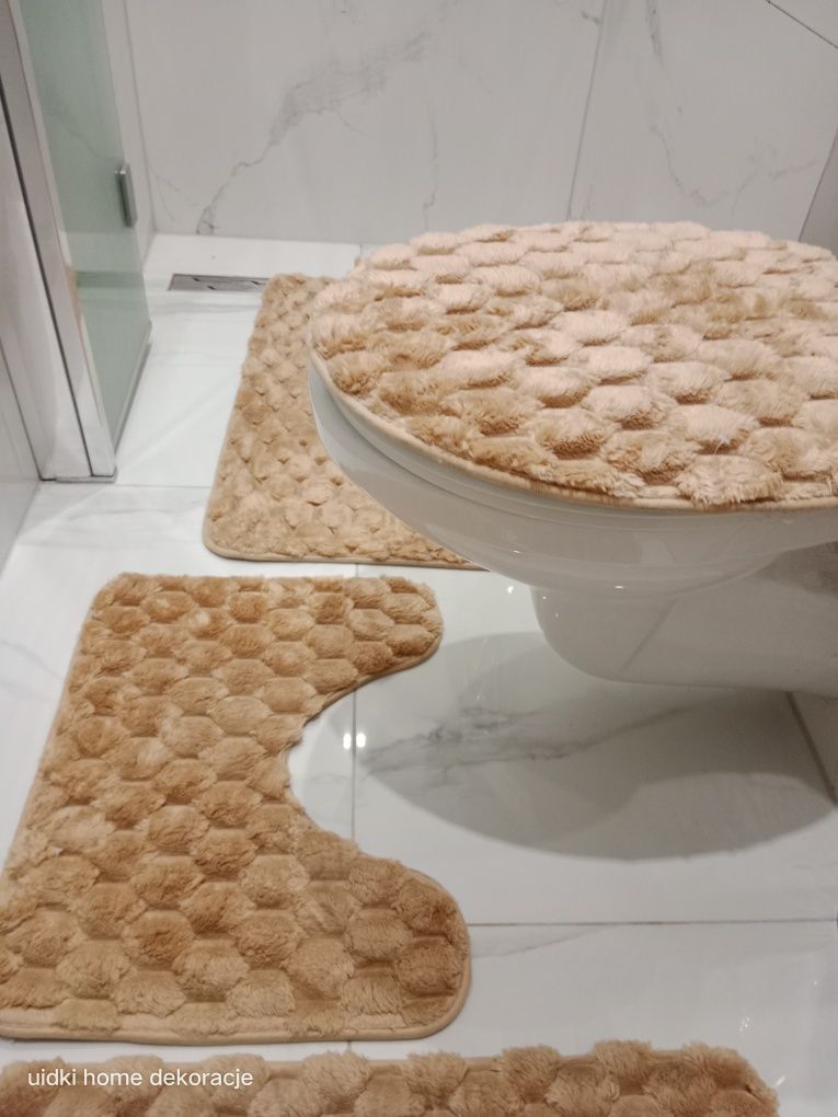 Komplet 4szt komplet dywaników łazienkowych antypoślizgowe