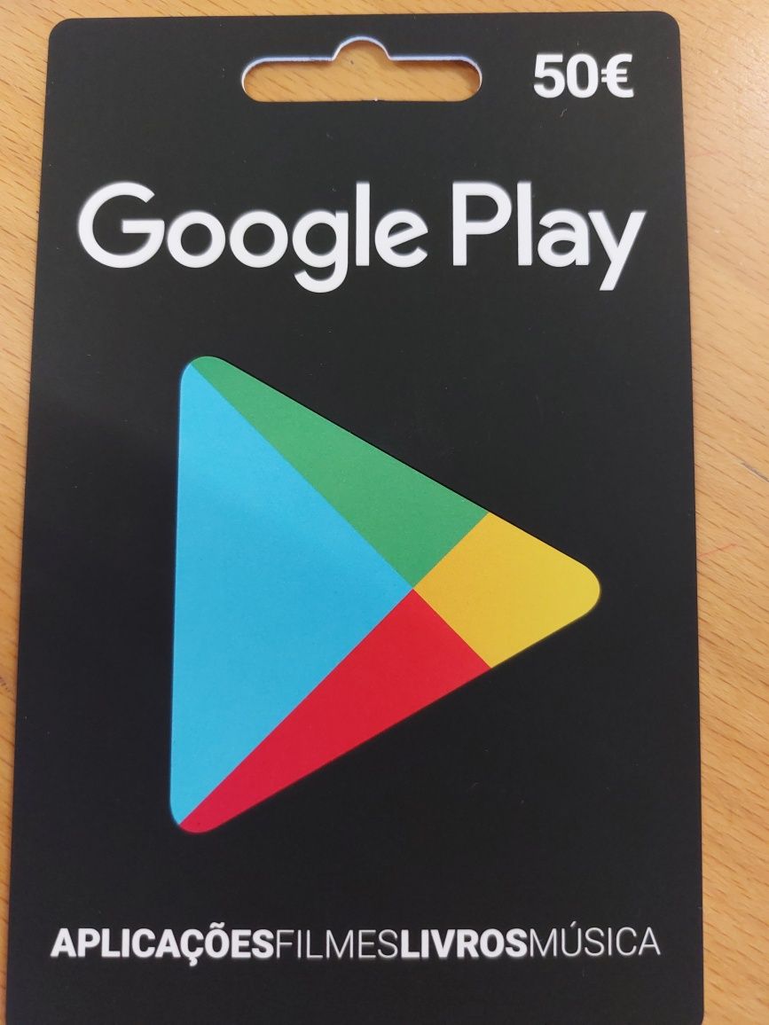 Cartão Google play de 50€ por 40€