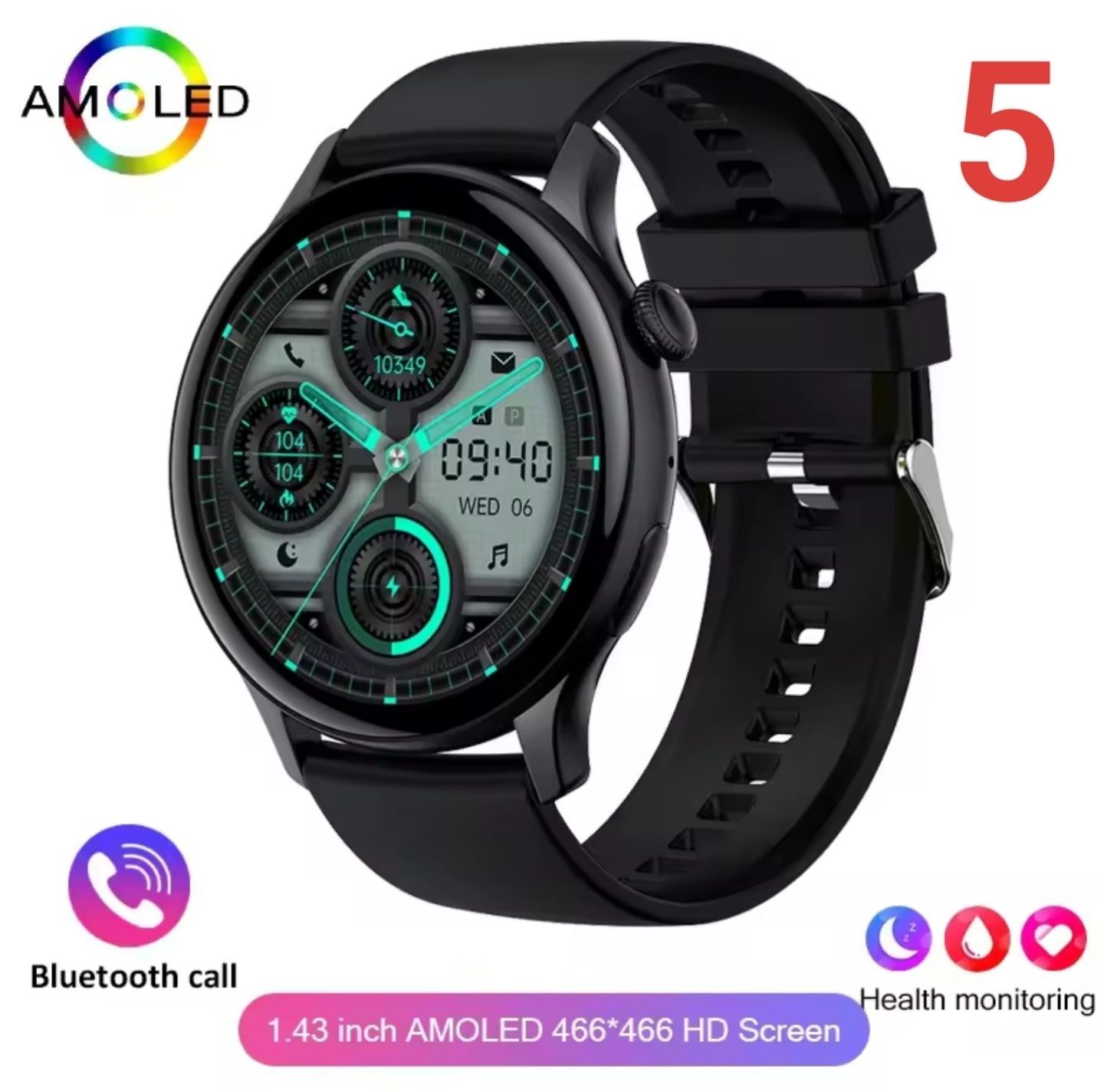 Relógio Smartwatch NFC AMOLED