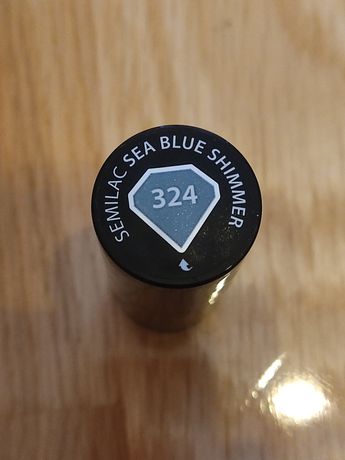 Nowy brokatowy lakier hybrydowy semilac sea blue shimmer 324 manicure