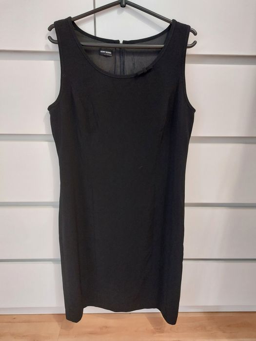 Sukienka mała czarna prosta na grube ramiączka Gerry Weber