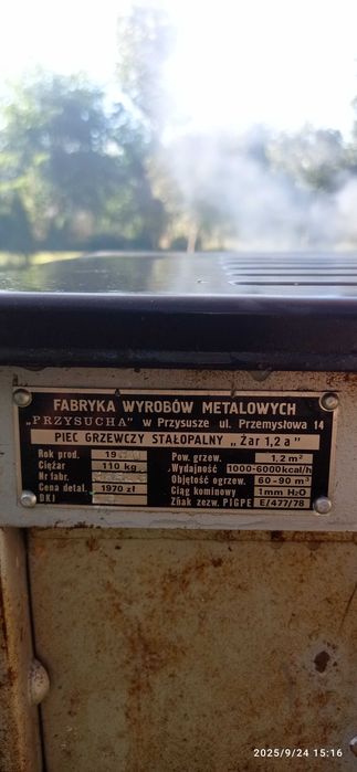 Piec grzewczy "ŻAR 1,2a"