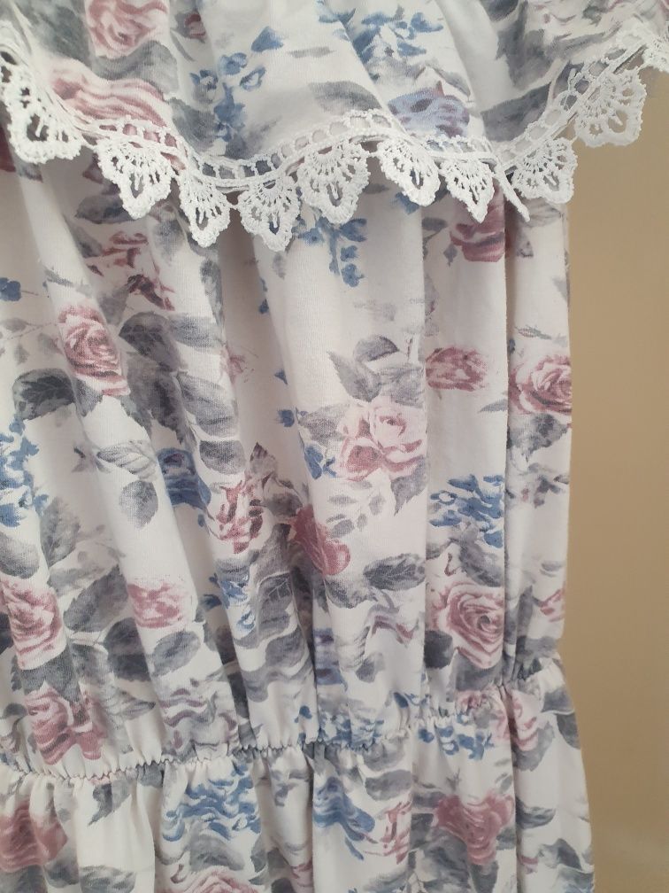 Sukienka hiszpanka kwiaty boho M 38