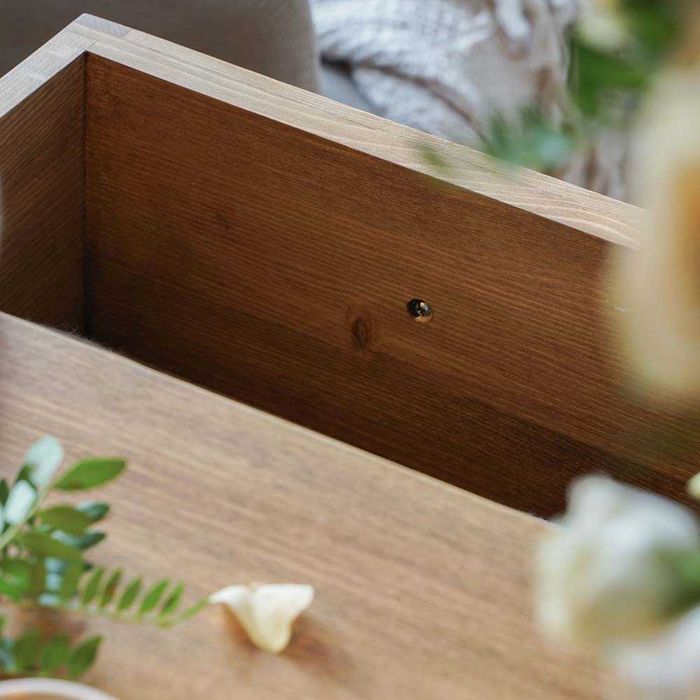 Stylowa drewniana komoda w stylu retro, 3 szuflady, naturalne drewno