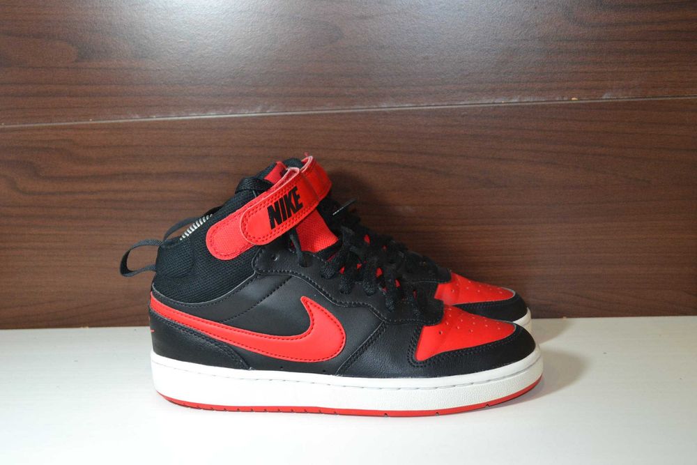 nike court borough mid 2 кроссовки 38р кожаные хайтопы сникерсы