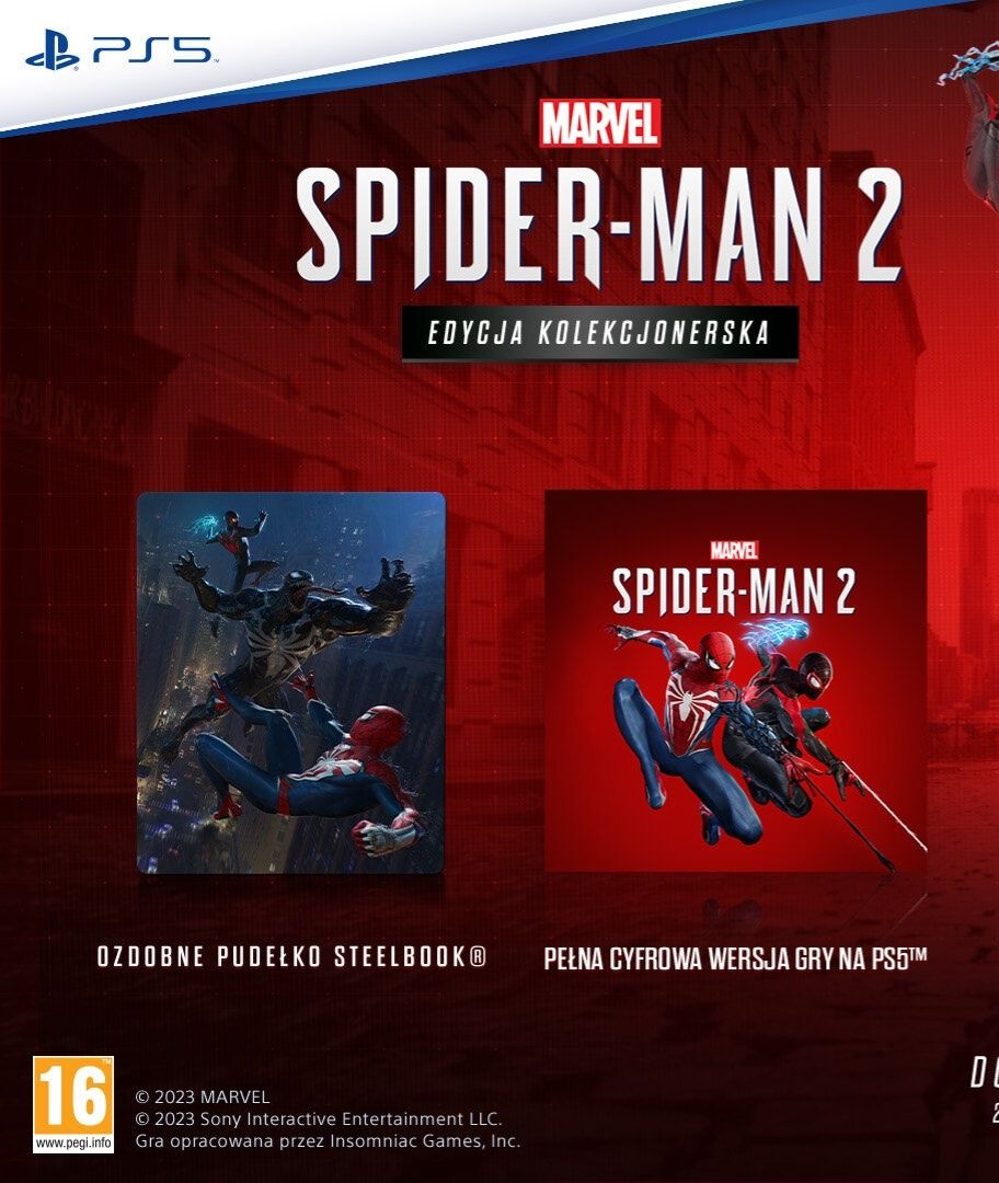 Gra Marvel's Spider-Man 2 NOWA Steelbook dodatki