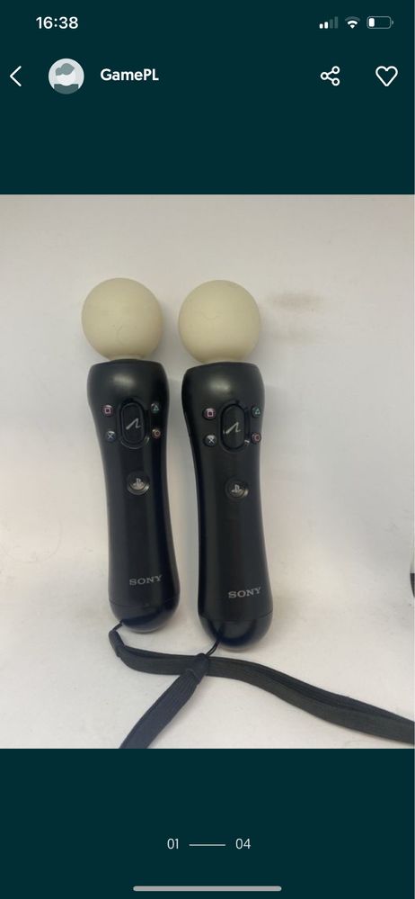 Kontrolery PS Move PS3 Motion controller joystick komplet 2 sztuk