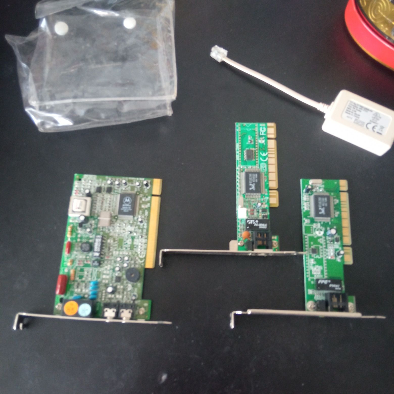 Karta sieciowa 2x plus modem retro