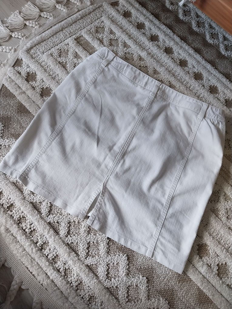 Spódnica biała jeans M