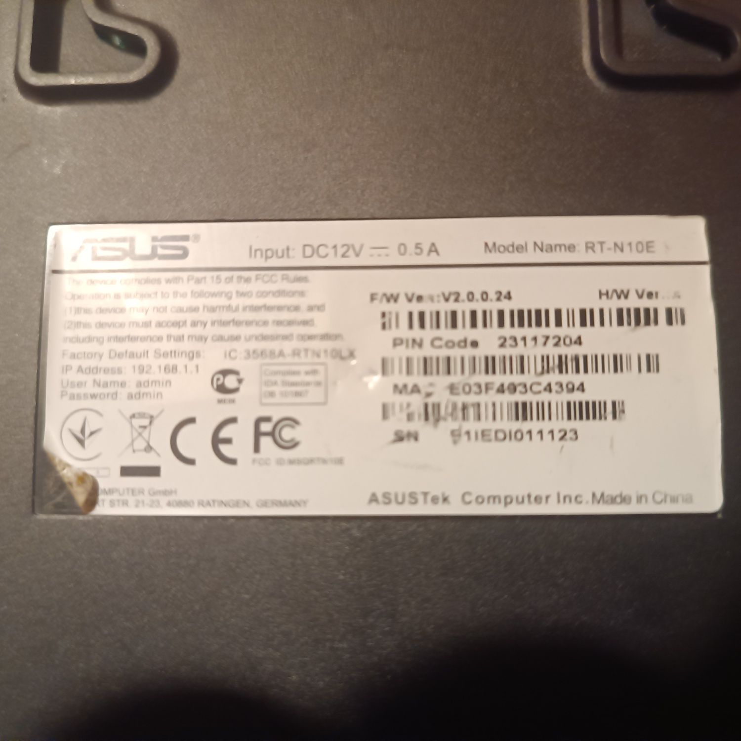 Router Asus RT N10E