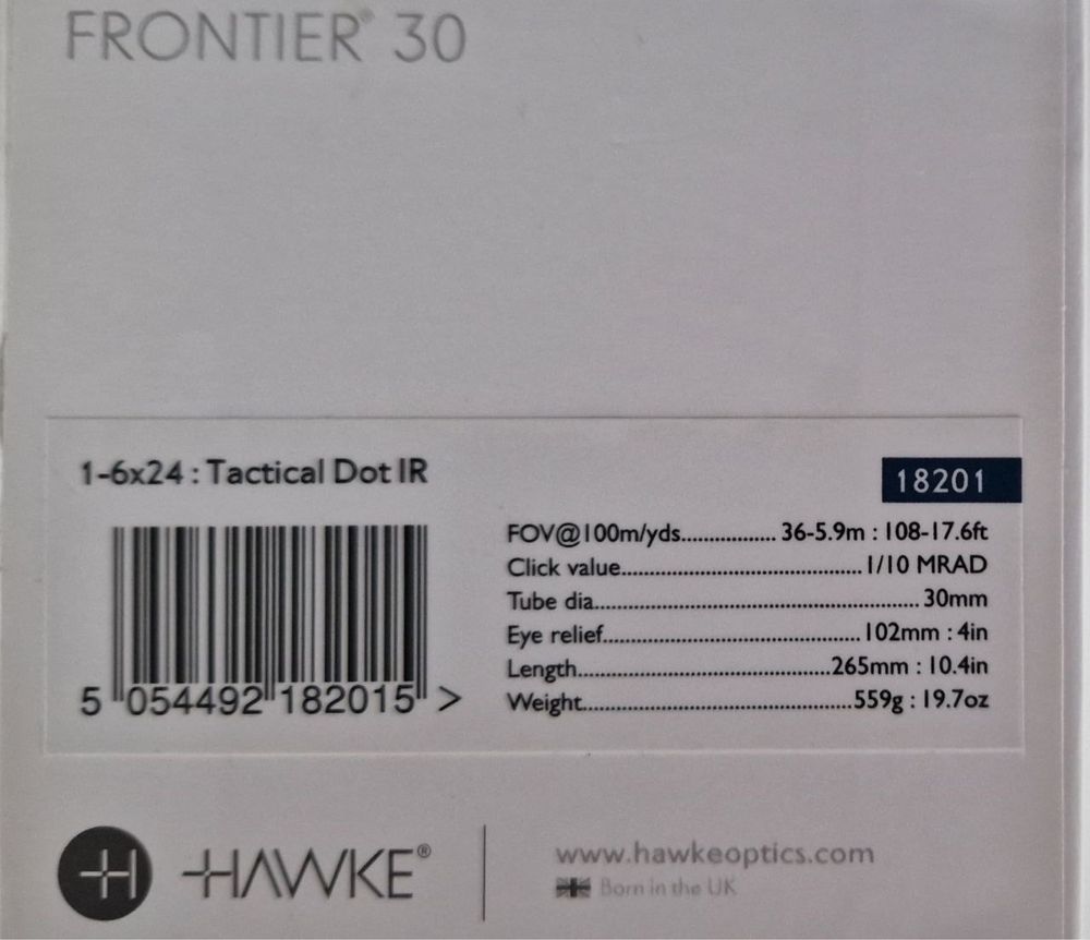 Приціл Hawke Frontier 1-6x24, з сіткою, D- 30 мм