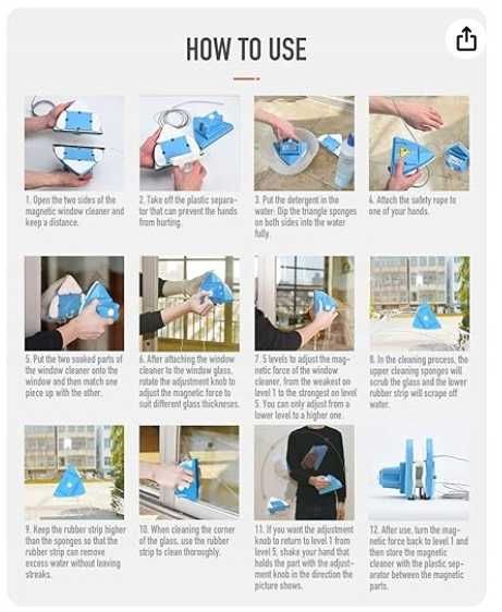 Baffect dwustronna magnetyczna myjka do okien