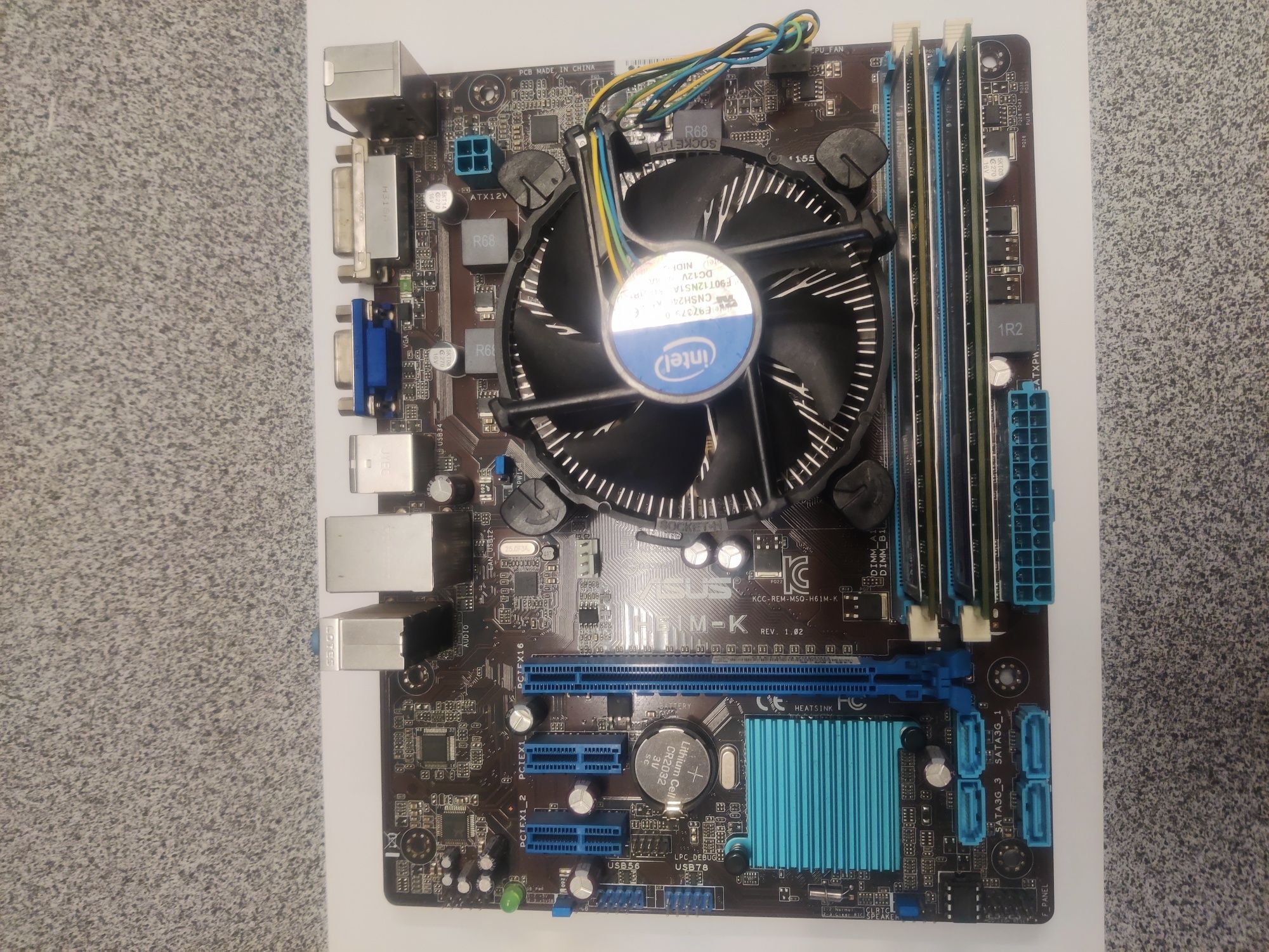 ASUS H61M-K + Intel Core i5-3470 + 8 ГБ DDR3
