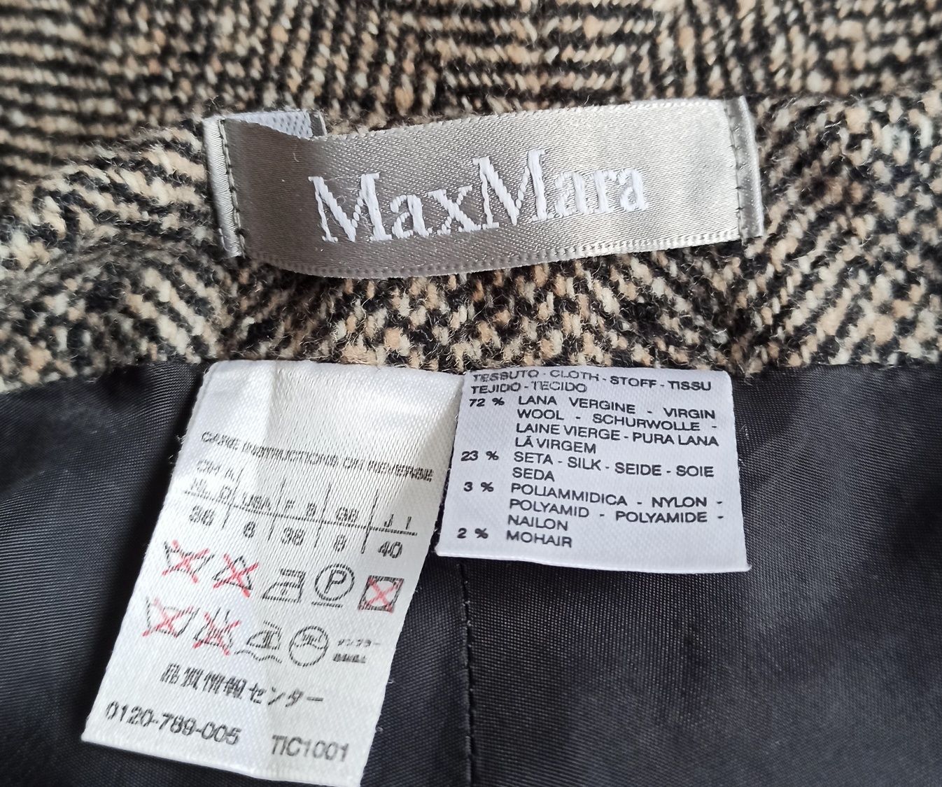 spódnica w jodełkę Max Mara 36