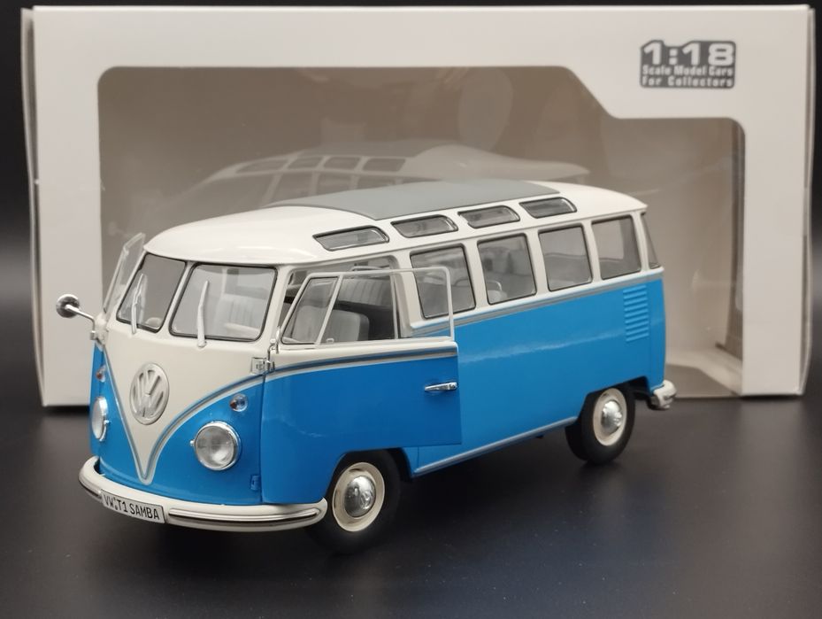 1:18 Solido Volkswagen VW T1 Samba BUS 1962 Blue/White 1:18