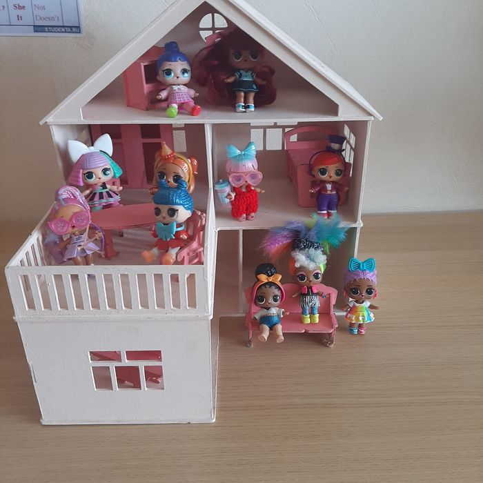 Будиночок ляльковий для лол з меблями