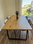 Mesa de jantar retangular cor carvalho/preto JYSK