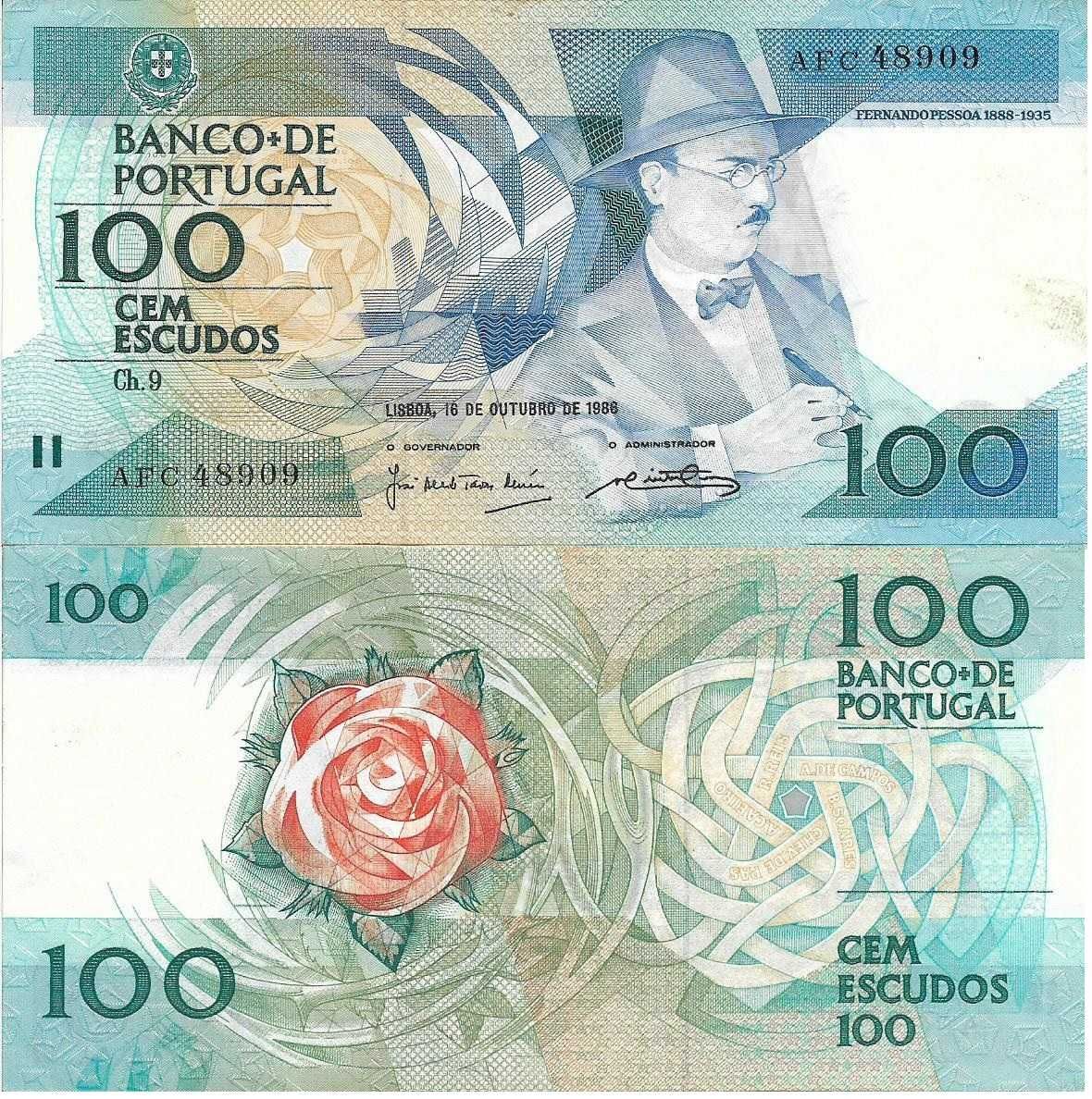 Portugal - - - 100$00 - Fernando Pessoa - - - - - Notas