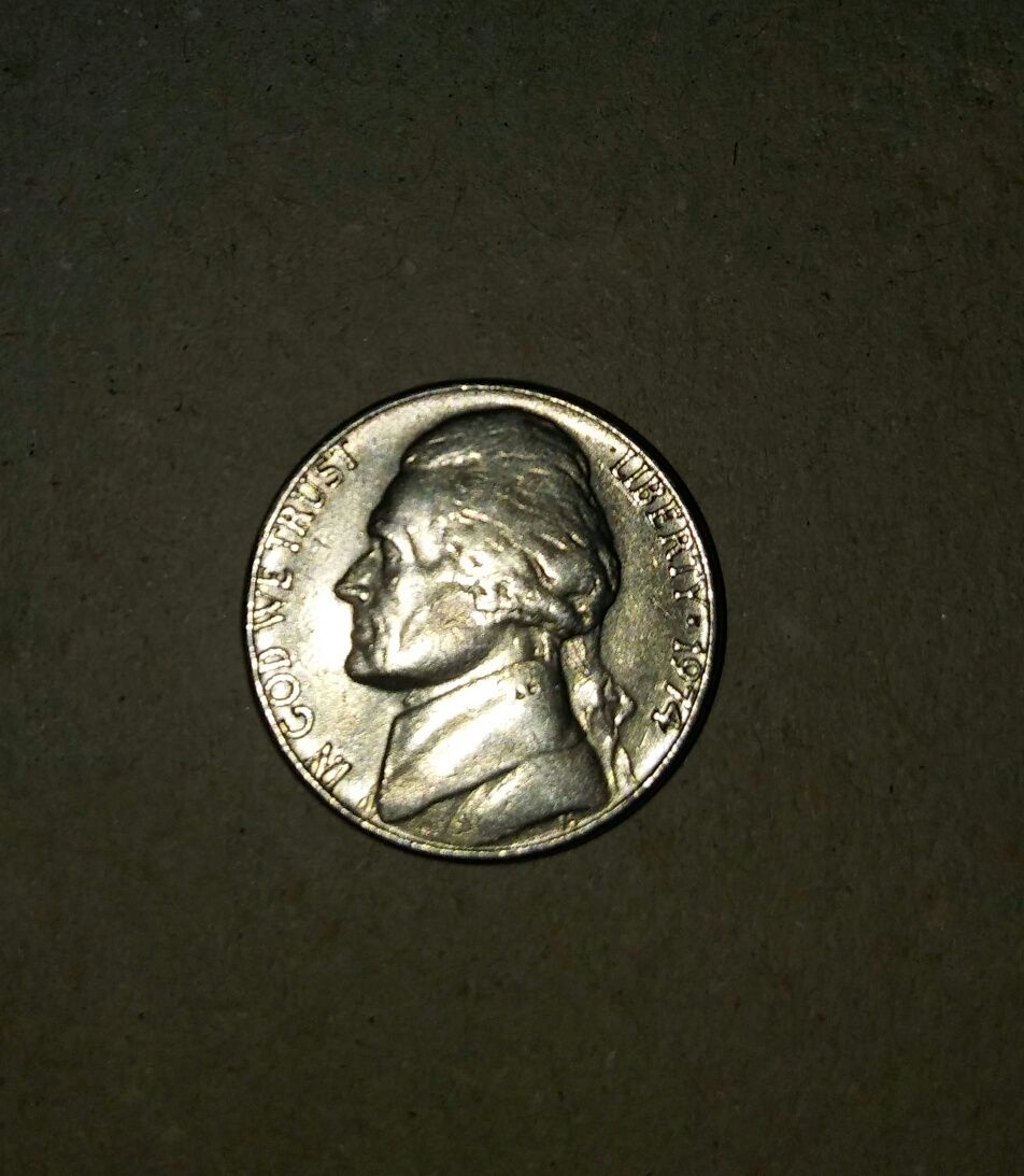 Moneta 5 centow USA 1974