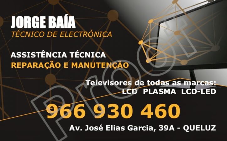 Técnico em Reparações de televisores em Queluz.