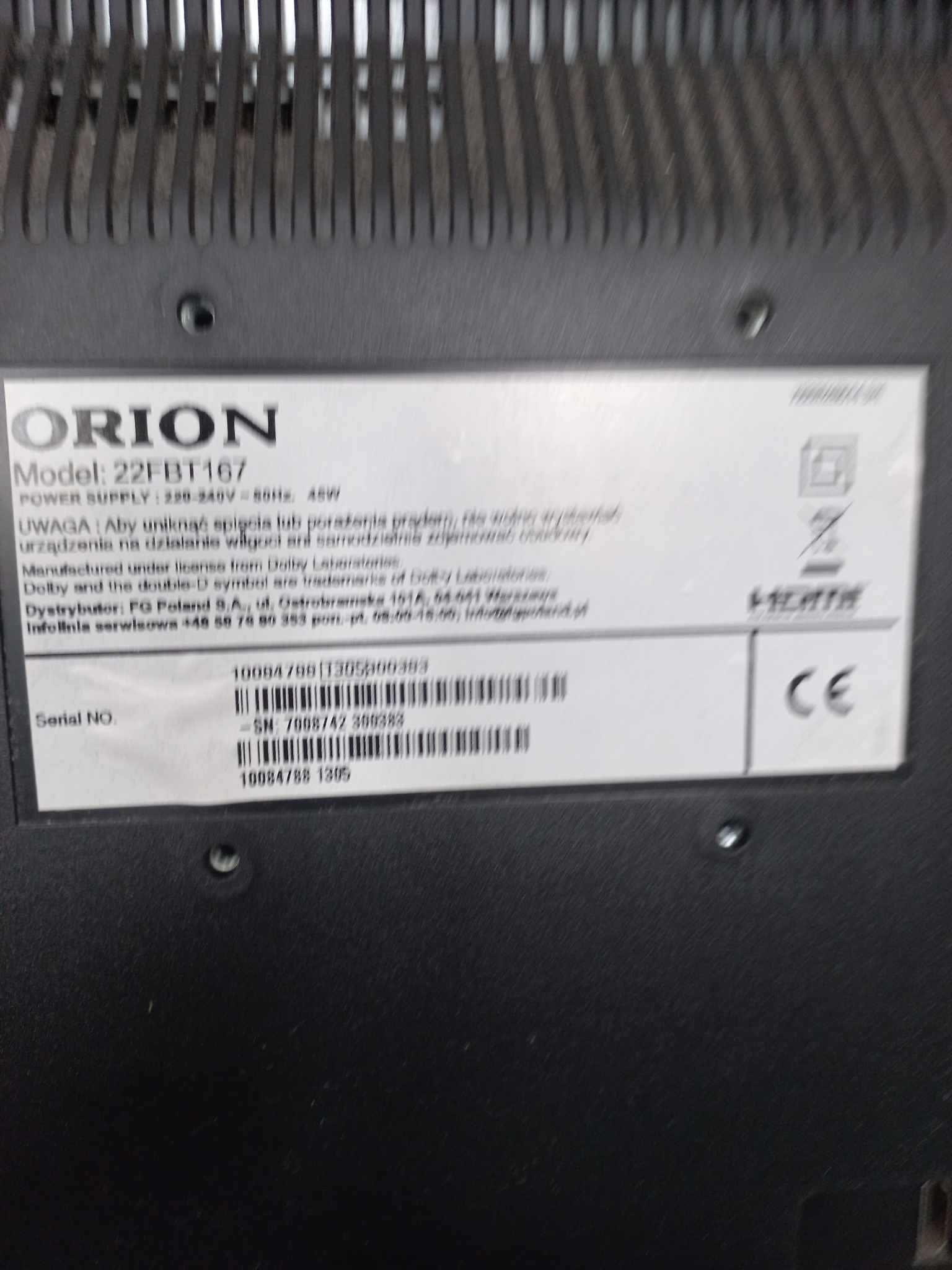 Tv Orion z pilotem sprawny