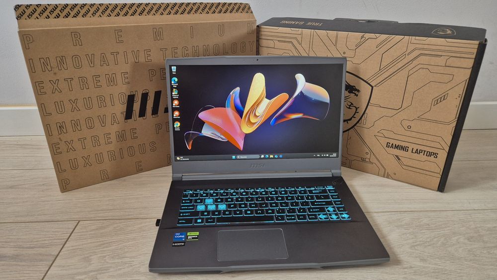 MSI Thin 15 i5-12450H/16GB/SSD 512/ RTX3050/ 144Hz/ Jak nowy