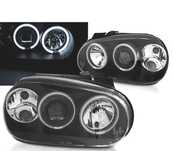 FARÓIS VW GOLF 4 97-03 ANGEL EYES NEGROS