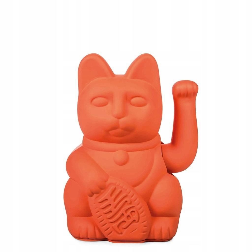 Kot Szczęścia Neonowy Pomarańczowy 15cm, Donkey