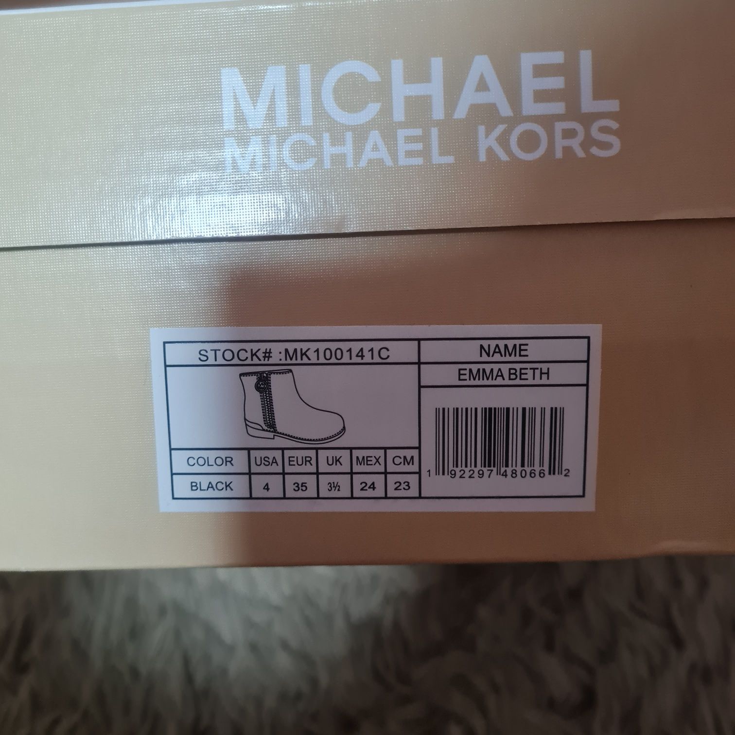 Michael Kors botki emma beth buty zimowe sztybety kozaki r. 35 czarne