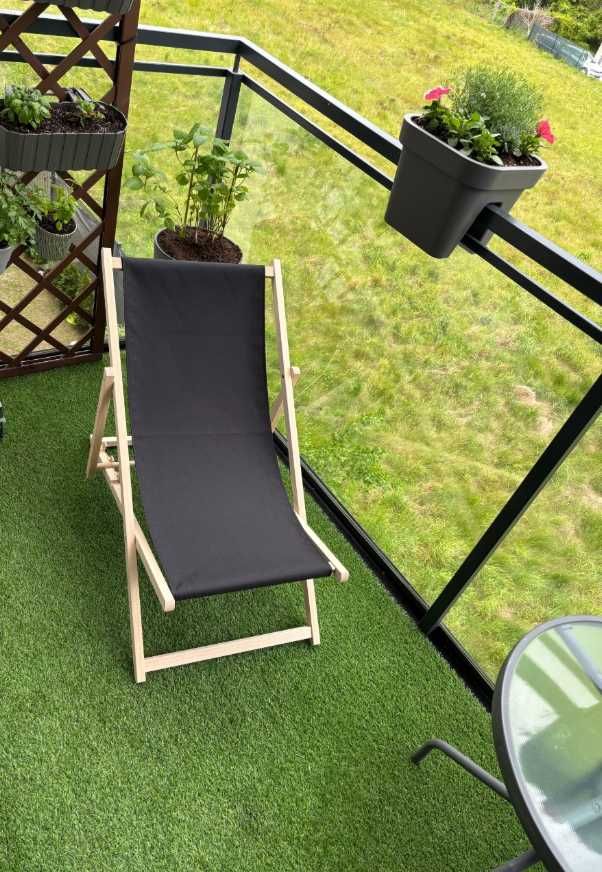 leżak ogrodowy leżak drewniany składany leżak plażowy - Nowy!