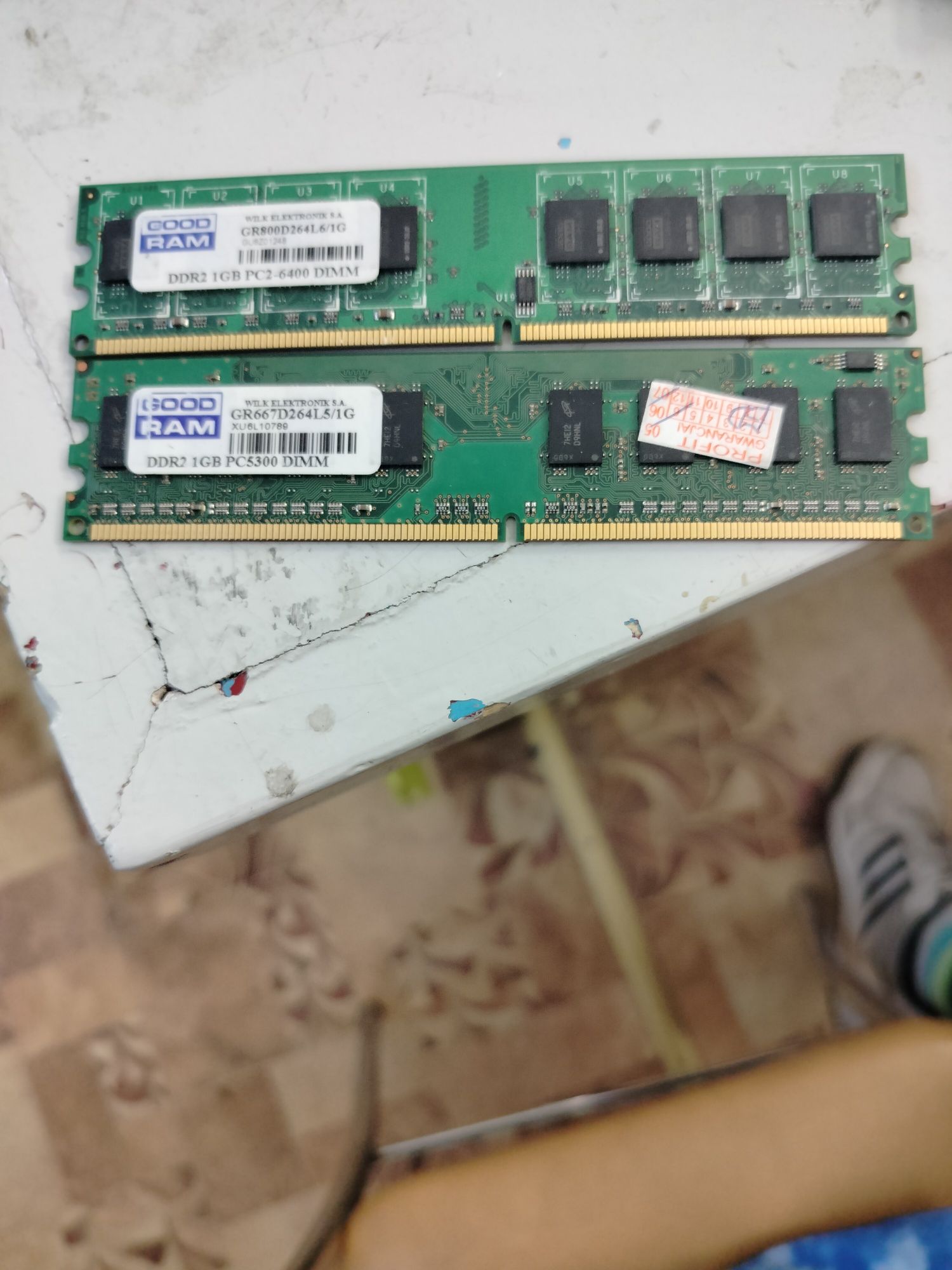 Kości ram 2x1GB GOOD RAM DDR2