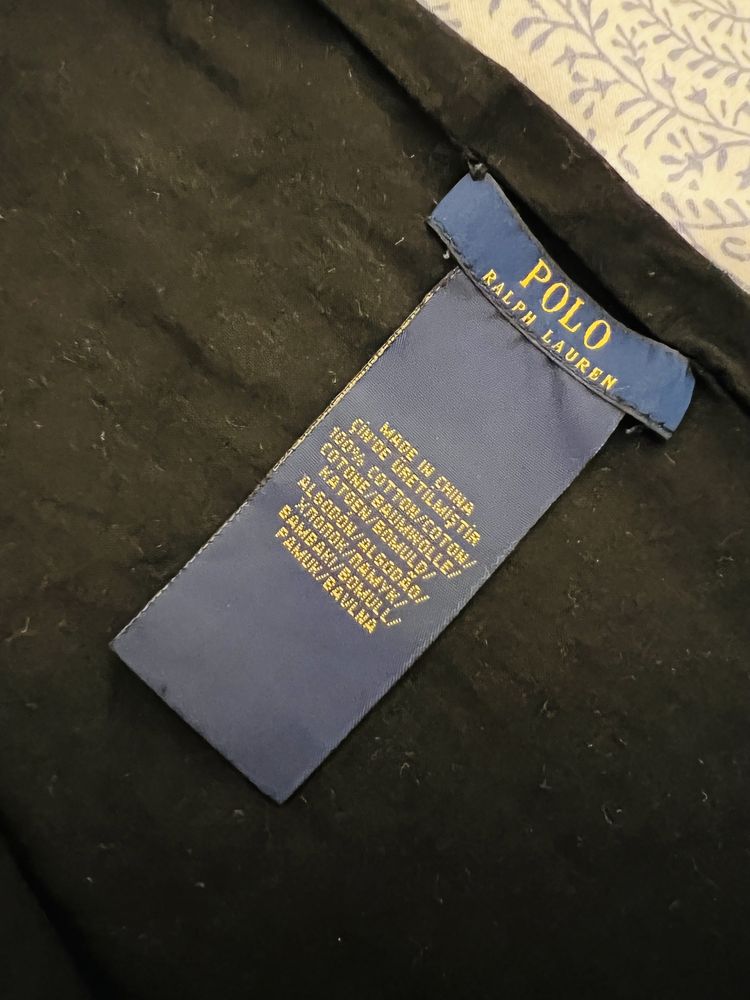 Czarny szalik chusta chustka Polo Ralph Lauren